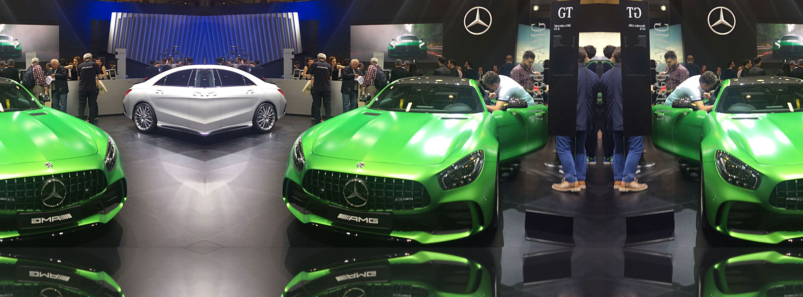 Autoshow MERCEDES Standı 3mm Led Ekran Hizmeti